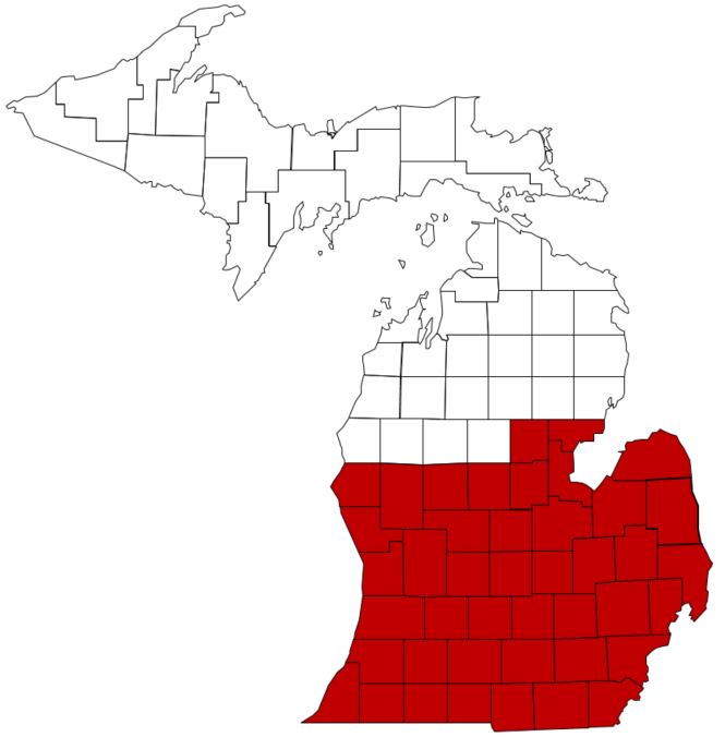 SCN in MI counties